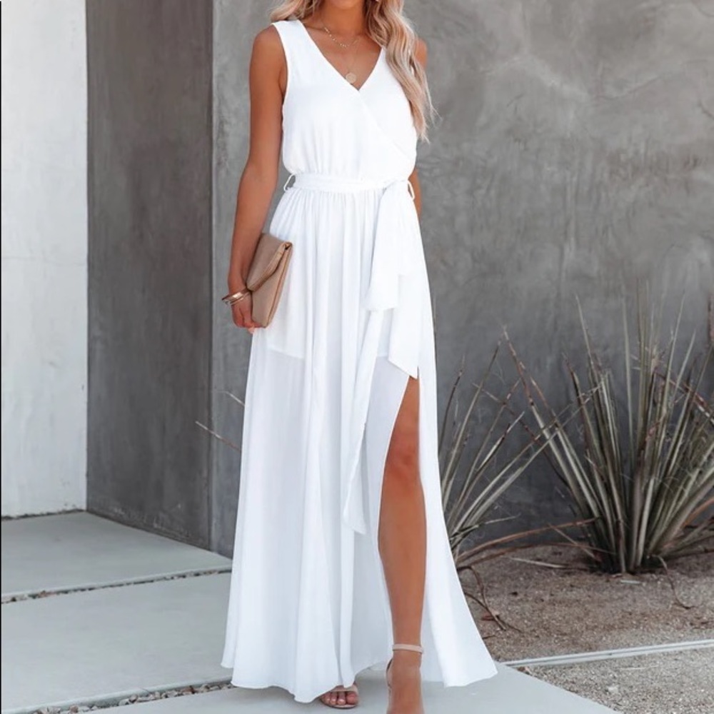 brand new VICI white maxi dress